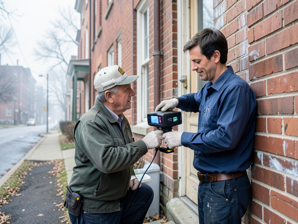 Cleaning up after a frozen pipe bursts in foggy bo
