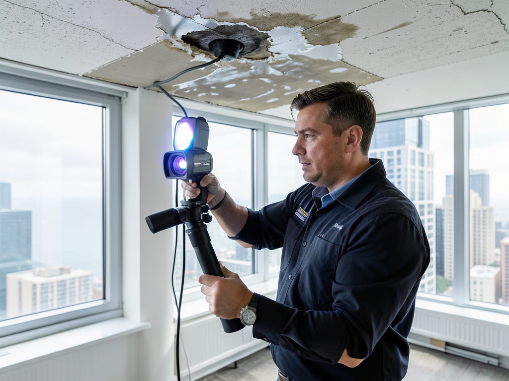 Handling a ceiling leak from your upstairs neighbo