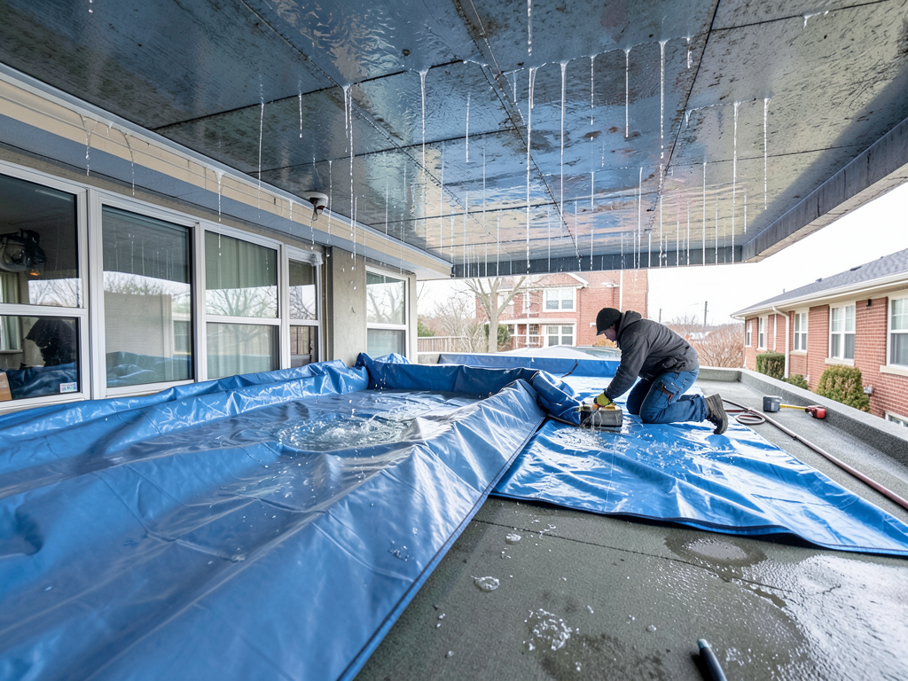 What to do when the flat roof on your h street row